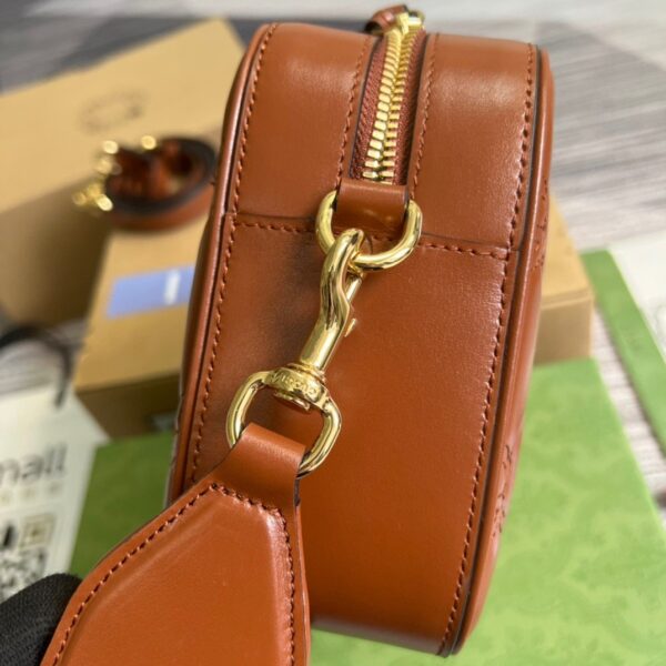 1:1 Replica Gucci Matelasse Shoulder Bag Red For Women, Women's Bags 8.5in/22cm GG 702234 UM8HG 2595