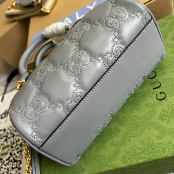 1:1 Replica Gucci Matelasse Top Handle Bag Black For Women, Women's Bags 7.5in/19cm GG ‎702251 UM8HG 1046