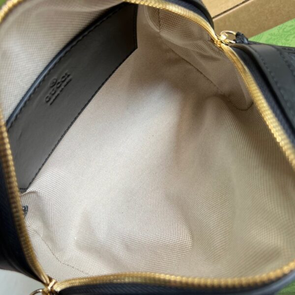1:1 Replica Gucci Matelasse Top Handle Bag Black For Women, Women's Bags 7.5in/19cm GG ‎702251 UM8HG 1046