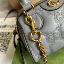 1:1 Replica Gucci Matelasse Top Handle Bag Black For Women, Women's Bags 7.5in/19cm GG ‎702251 UM8HG 1046