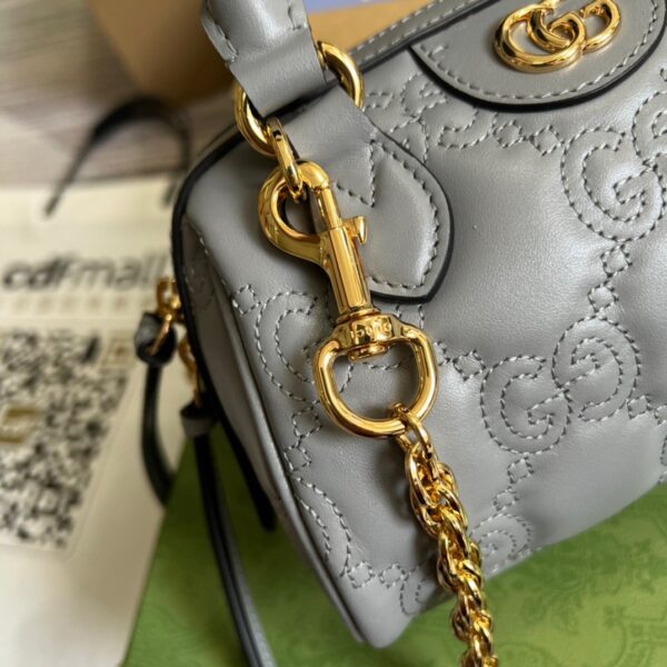 1:1 Replica Gucci Matelasse Top Handle Bag Black For Women, Women's Bags 7.5in/19cm GG ‎702251 UM8HG 1046