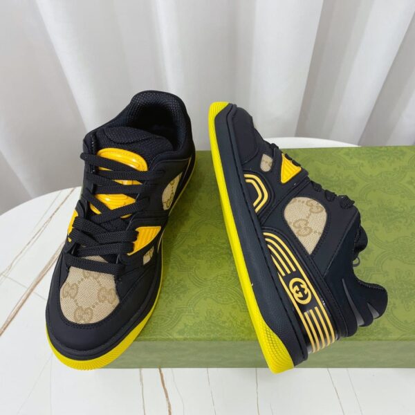 Gucci Men’s GG Basket Sneaker Black And Yellow For Women 661311