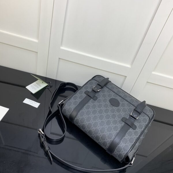 1:1 Replica Gucci Messenger Bag Black For Men 11in/28cm GG ‎658542 KGDHN 1000