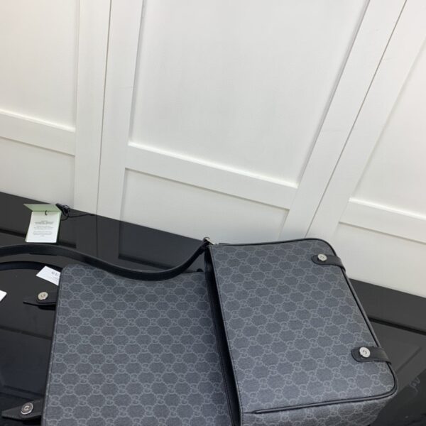 1:1 Replica Gucci Messenger Bag Black For Men 11in/28cm GG ‎658542 KGDHN 1000