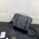 1:1 Replica Gucci Messenger Bag Black For Men 11in/28cm GG ‎658542 KGDHN 1000