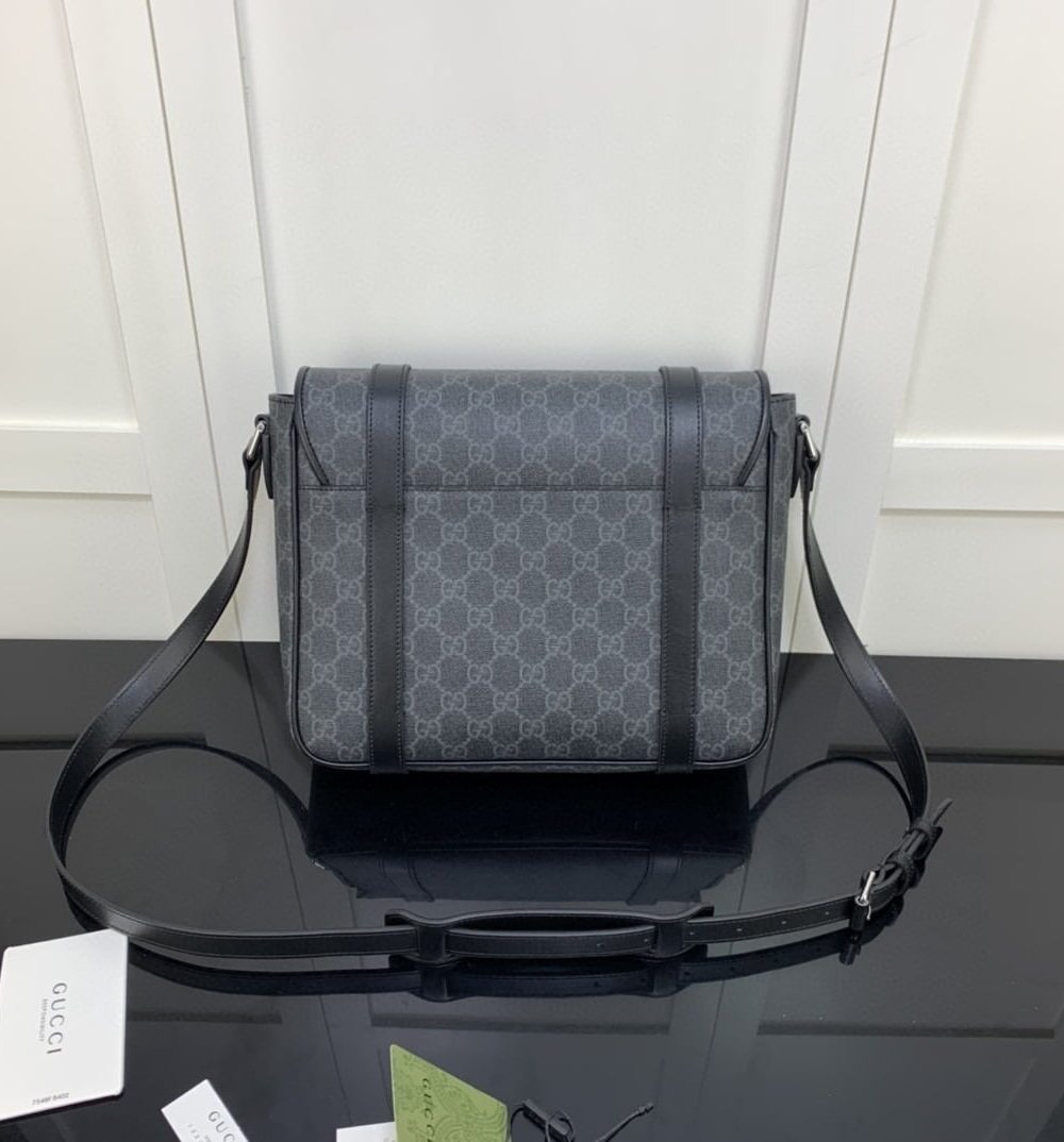 1:1 Replica Gucci Messenger Bag Black For Men 11in/28cm GG ‎658542 KGDHN 1000