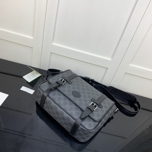 1:1 Replica Gucci Messenger Bag Black For Men 11in/28cm GG ‎658542 KGDHN 1000