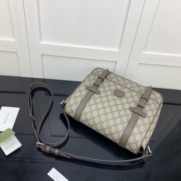 1:1 Replica Gucci Messenger Bag Black For Men 28cm GG ‎658542 K9GSN 8358