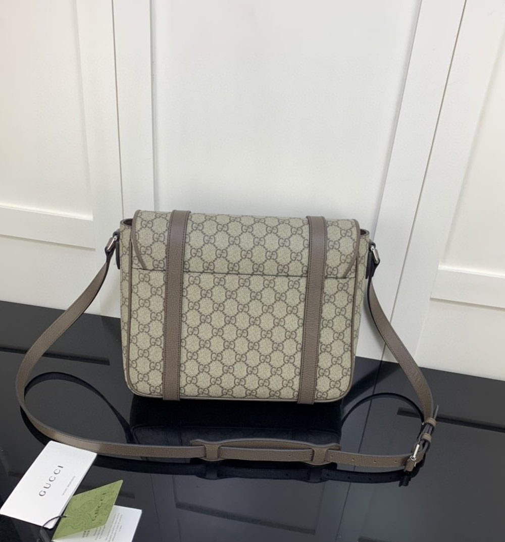 1:1 Replica Gucci Messenger Bag Black For Men 28cm GG ‎658542 K9GSN 8358