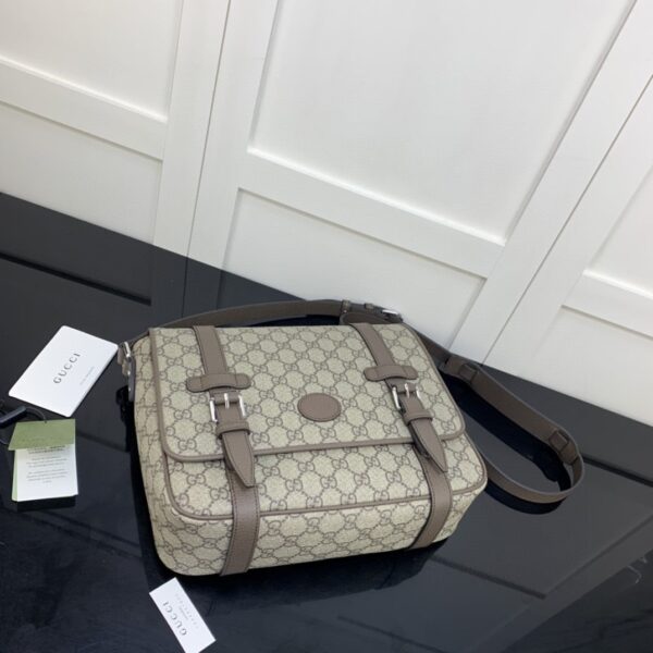 1:1 Replica Gucci Messenger Bag Black For Men 28cm GG ‎658542 K9GSN 8358