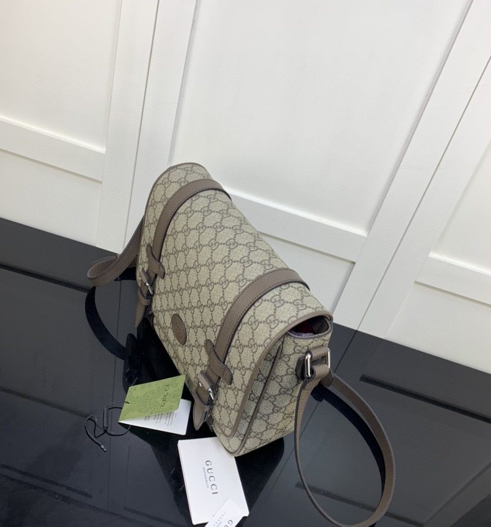 1:1 Replica Gucci Messenger Bag Black For Men 28cm GG ‎658542 K9GSN 8358