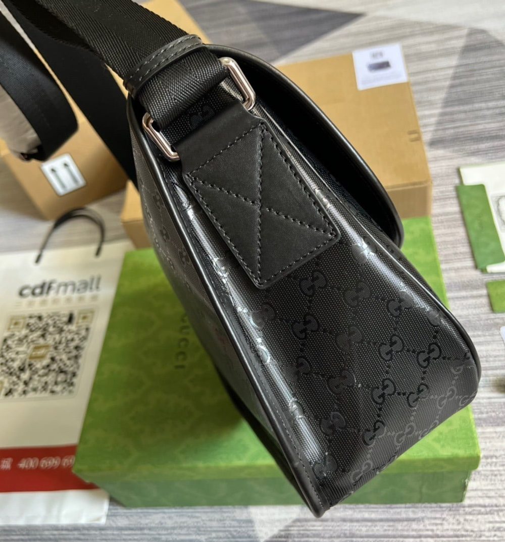 1:1 Replica Gucci Messenger Bag Shoulder Bag Black GG Supreme Canvas For Women,Men 12.9in/33cm GG 2101214059377