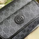 1:1 Replica Gucci Messenger Bag With Interlocking G Black Supreme Canvas For Men 8in/21cm 674164 92THN 1000