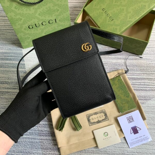 1:1 Replica Gucci Mini Bag With Double G Black For Men 7.1in/18cm GG
