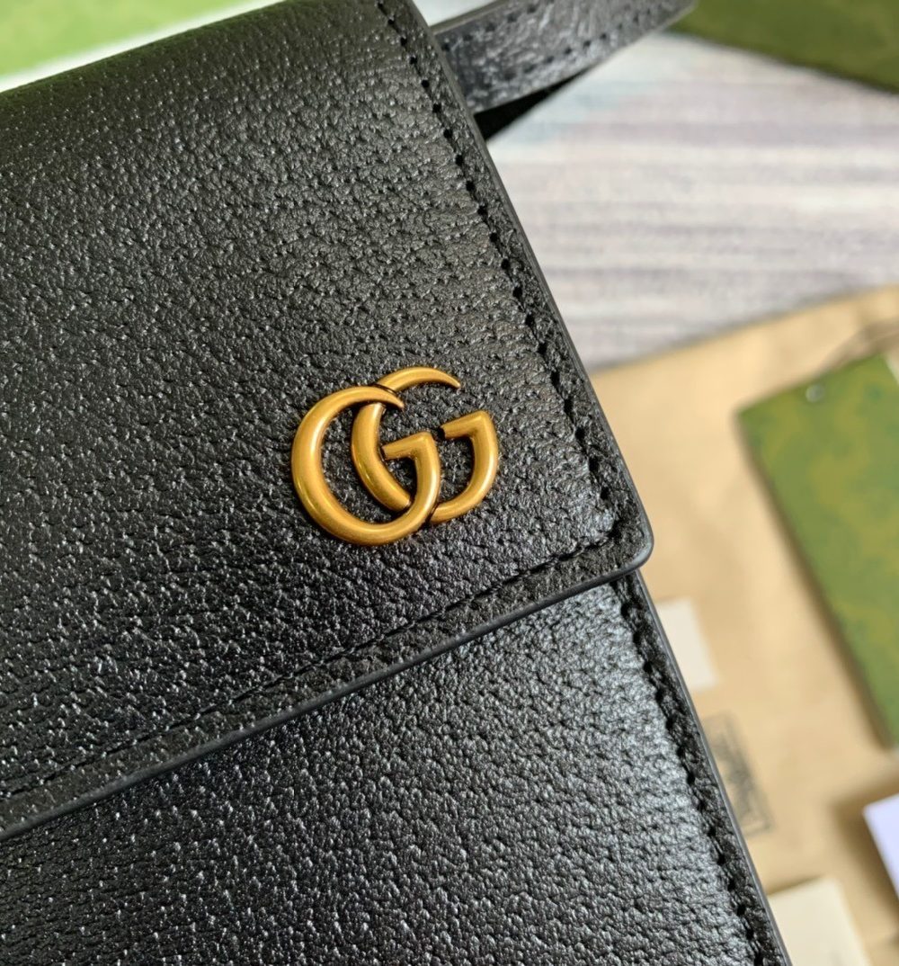 1:1 Replica Gucci Mini Bag With Double G Black For Men 7.1in/18cm GG