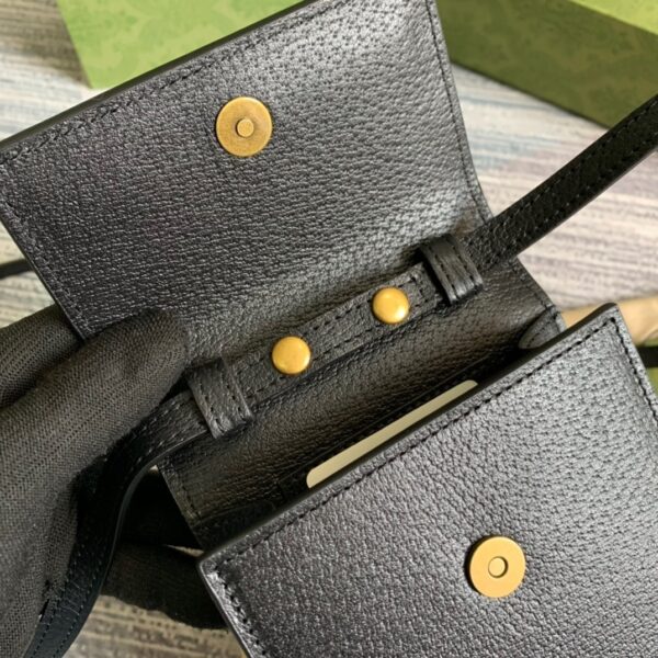 1:1 Replica Gucci Mini Bag With Double G Black For Men 7.1in/18cm GG