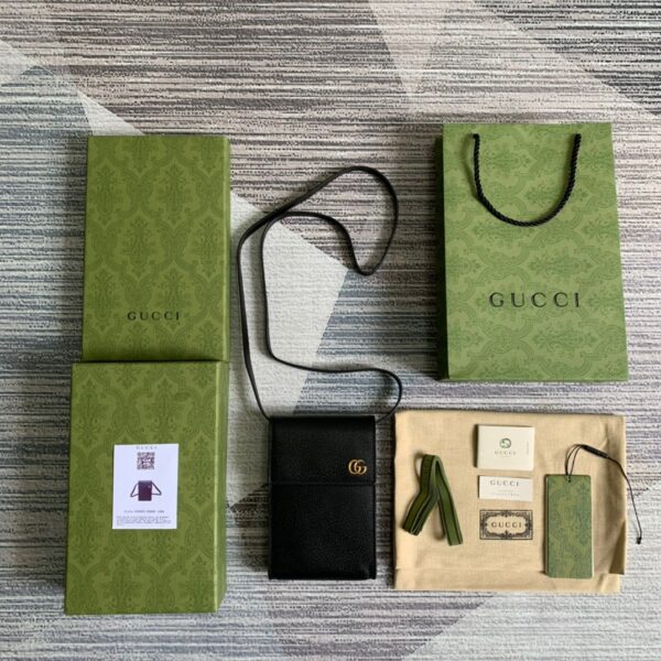 1:1 Replica Gucci Mini Bag With Double G Black For Men 7.1in/18cm GG