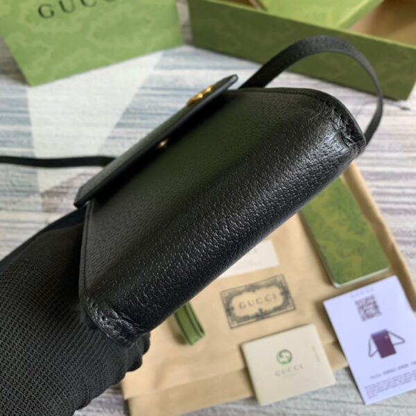 1:1 Replica Gucci Mini Bag With Double G Black For Men 7.1in/18cm GG