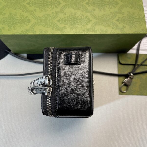 1:1 Replica Gucci Mini Bag With Interlocking G Black GG Supreme Canvas For Women 9in/23cm GG