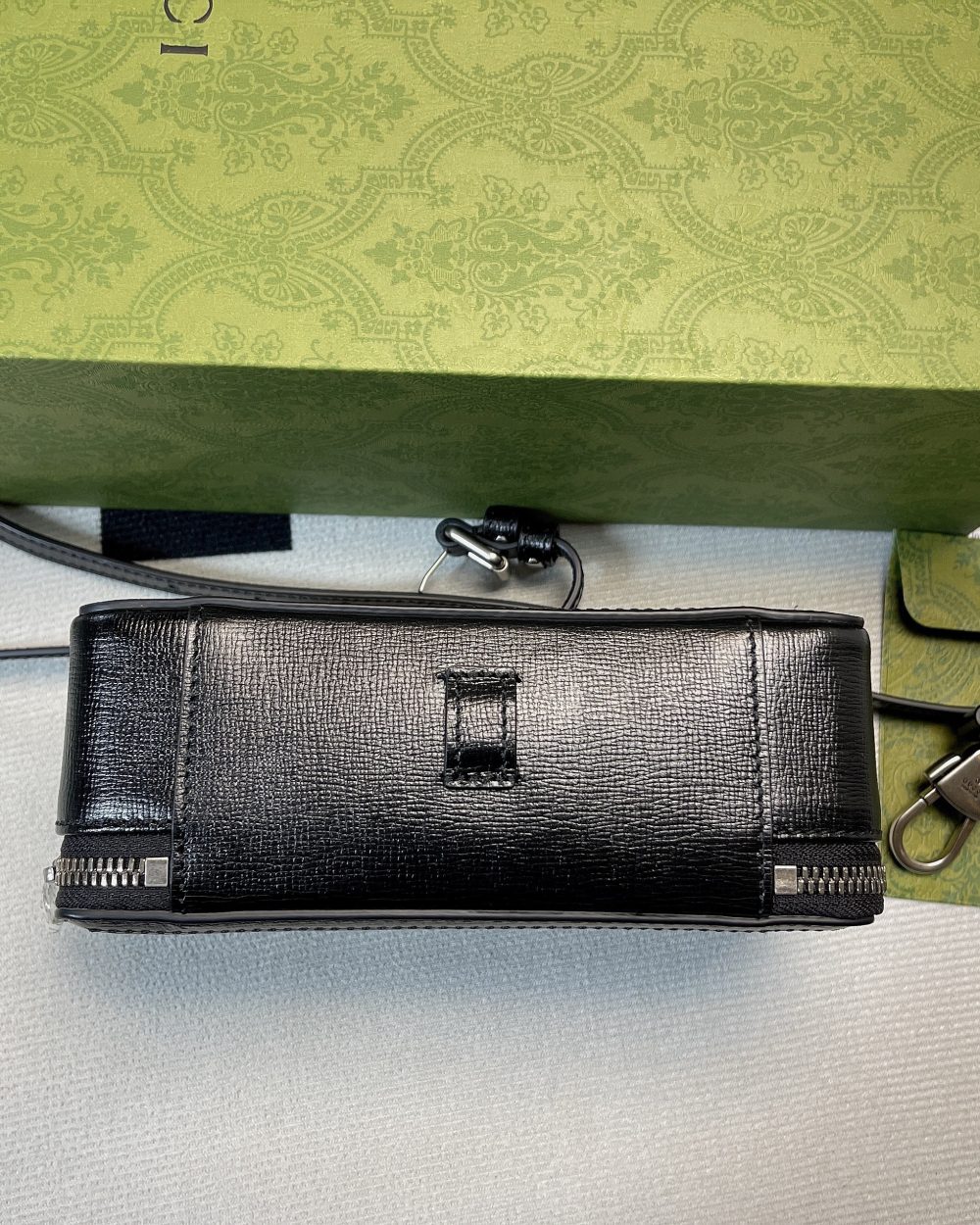 1:1 Replica Gucci Mini Bag With Interlocking G Black GG Supreme Canvas For Women 9in/23cm GG