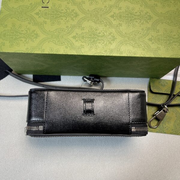 1:1 Replica Gucci Mini Bag With Interlocking G Black GG Supreme Canvas For Women 9in/23cm GG