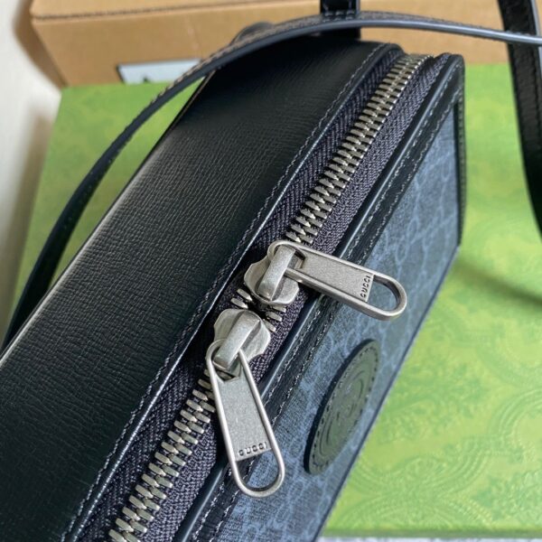 1:1 Replica Gucci Mini Bag With Interlocking G Black GG Supreme Canvas For Women 9in/23cm GG