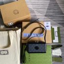 1:1 Replica Gucci Mini Bag With Interlocking G Black GG Supreme Canvas For Women 9in/23cm GG