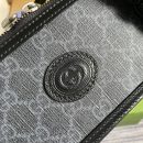 1:1 Replica Gucci Mini Bag With Interlocking G Black GG Supreme Canvas For Women 9in/23cm GG