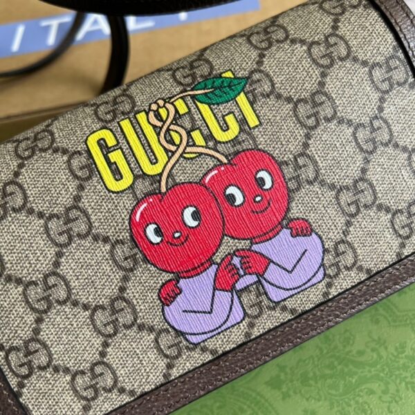 1:1 Replica Gucci Mini Printed Monogrammed Coated-Canvas Messenger Bag Beige And Ebony GG Supreme Canvas For Women  7.1in/18cm GG 1647597277738776