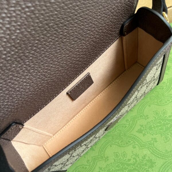 1:1 Replica Gucci Mini Printed Monogrammed Coated-Canvas Messenger Bag Beige And Ebony GG Supreme Canvas For Women  7.1in/18cm GG 1647597277738776