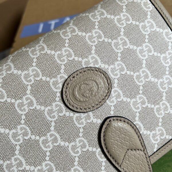 1:1 Replica Gucci Mini Shoulder Bag With Interlocking G Beige For Women, Women's Bags 7.9in/20cm GG ‎671620 UULBT 9683
