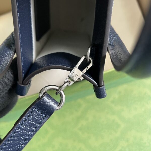 1:1 Replica Gucci Mini Tote Bag With Interlocking G Beige And Blue GG Supreme Canvas For Women 7.8in/20cm 671623 K9GSN 4075