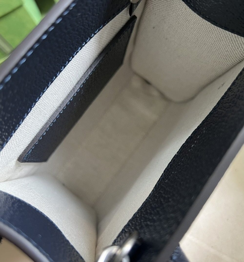 1:1 Replica Gucci Mini Tote Bag With Interlocking G Beige And Blue GG Supreme Canvas For Women 7.8in/20cm 671623 K9GSN 4075