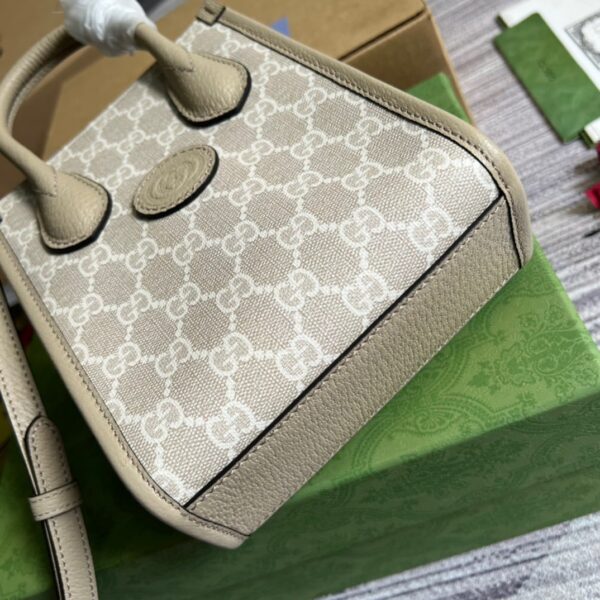 1:1 Replica Gucci Mini Tote Bag With Interlocking G Beige For Women, Women's Bags 7.8in/20cm GG ‎671623 UULBT 9683