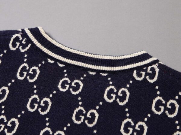 Gucci Monogram GG Sweatshirt Navy Blue For Men