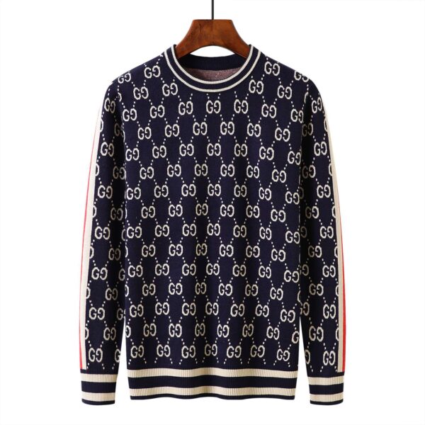 Gucci Monogram GG Sweatshirt Navy Blue For Men