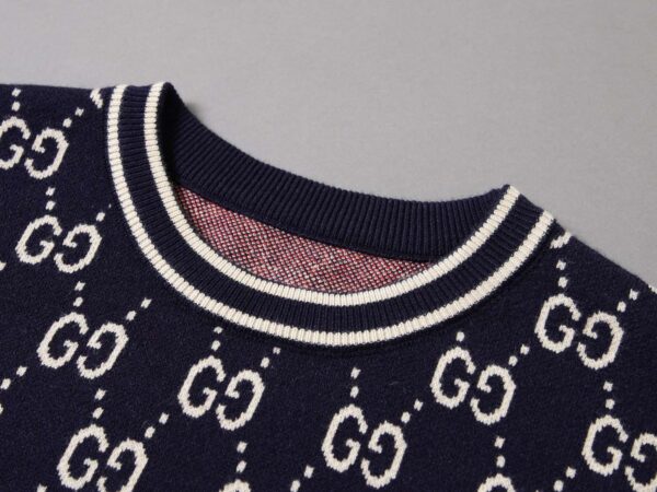Gucci Monogram GG Sweatshirt Navy Blue For Men