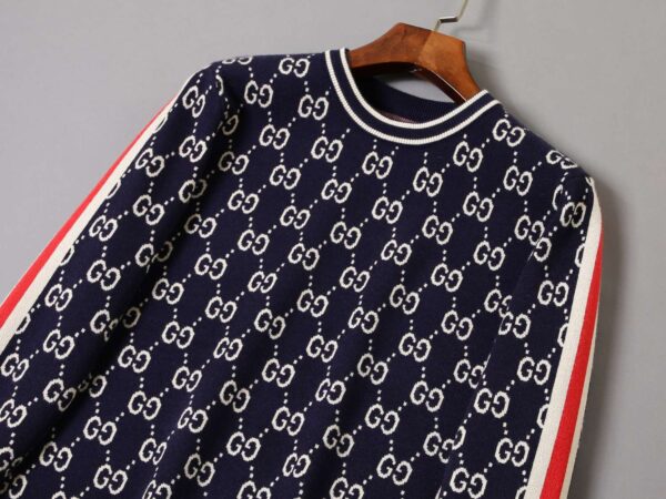 Gucci Monogram GG Sweatshirt Navy Blue For Men