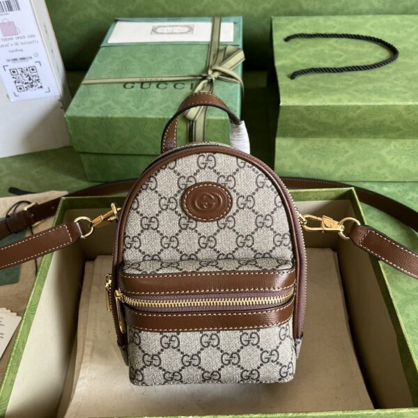 1:1 Replica Gucci Multi-Function Bag Brown For Women 19cm / 7.5in