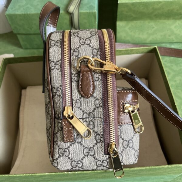 1:1 Replica Gucci Multi-Function Bag Brown For Women 19cm / 7.5in