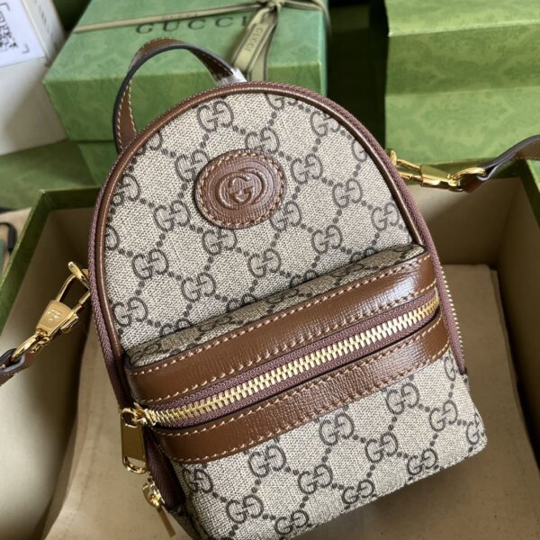 1:1 Replica Gucci Multi-Function Bag Brown For Women 19cm / 7.5in
