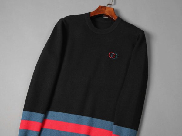 Gucci Mustard Crew Neck Sweater Black For Men