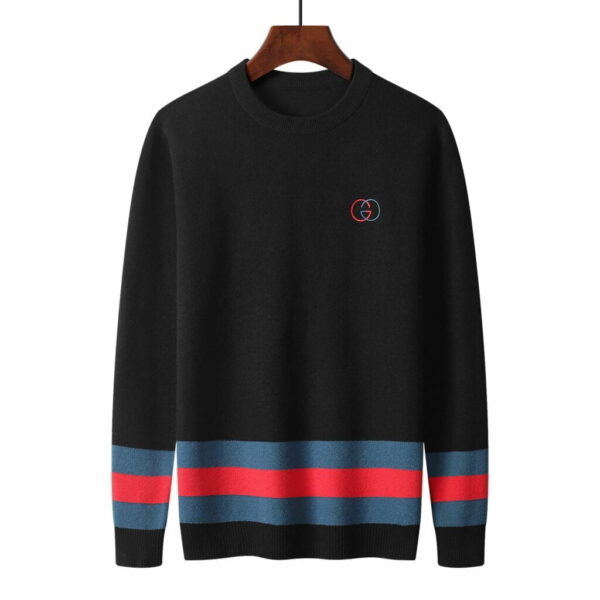 Gucci Mustard Crew Neck Sweater Black For Men