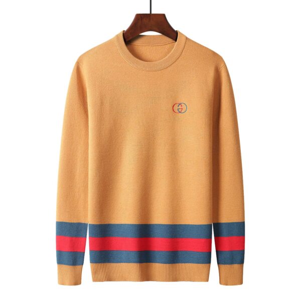Gucci Mustard Crew Neck Sweater Yellow For Men