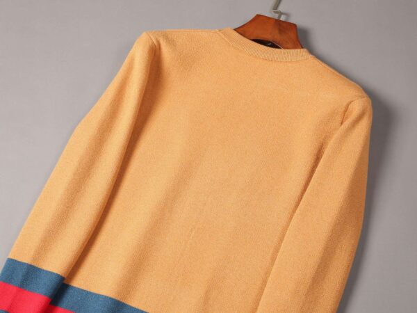 Gucci Mustard Crew Neck Sweater Yellow For Men