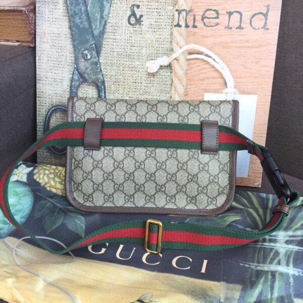 1:1 Replica Gucci Neo Vintage GG Supreme Belt Bag Beige/ebony GG Supreme Canvas With Brown For Women 9.4in/24cm GG 493930 9C2VT 8745