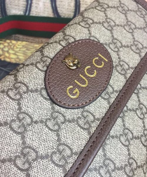 1:1 Replica Gucci Neo Vintage GG Supreme Belt Bag Beige/ebony GG Supreme Canvas With Brown For Women 9.4in/24cm GG 493930 9C2VT 8745