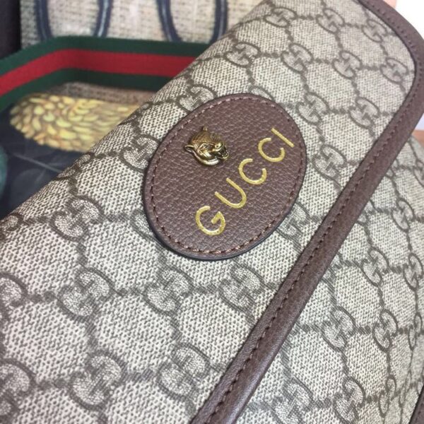 1:1 Replica Gucci Neo Vintage GG Supreme Belt Bag Beige/ebony GG Supreme Canvas With Brown For Women 9.4in/24cm GG 493930 9C2VT 8745