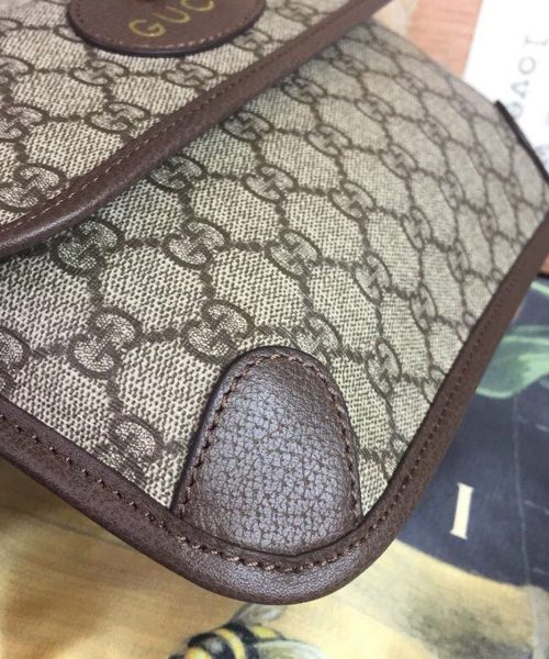 1:1 Replica Gucci Neo Vintage GG Supreme Belt Bag Beige/ebony GG Supreme Canvas With Brown For Women 9.4in/24cm GG 493930 9C2VT 8745