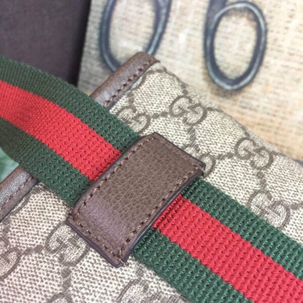 1:1 Replica Gucci Neo Vintage GG Supreme Belt Bag Beige/ebony GG Supreme Canvas With Brown For Women 9.4in/24cm GG 493930 9C2VT 8745